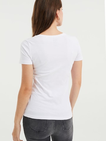 T-shirt WE Fashion en blanc