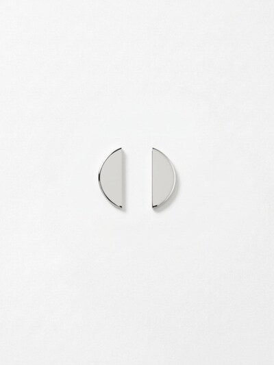 DNSK Copenhagen Pendientes 'SAGA Waterproof Silver Stainless Steel Post Earring – Brushed Finish' en 85 mm x 199 mm en plata, Vista del producto