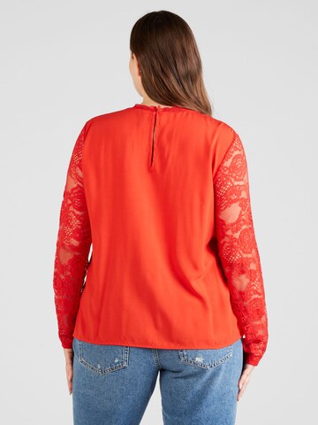 Vero Moda Curve - Blusa 'RUSK' em vermelho