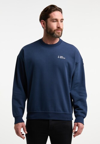 Sweat-shirt DreiMaster Maritim en bleu : devant