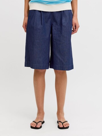 JJXX - Pierna ancha Pantalón vaquero plisado 'JXDEbby' en azul: frente