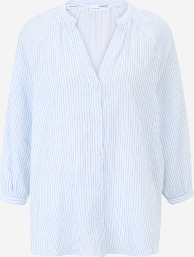 Selected Femme Tall Blouse 'ALBERTA' in Light blue / White, Item view