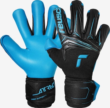 REUSCH Torwarthandschuhe 'Attrakt Aqua Finger Support' in Blau: Vorderseite