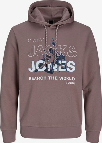 Sweat-shirt JACK & JONES en marron : devant