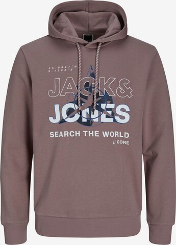 JACK & JONES Sweatshirt in Bruin: voorkant