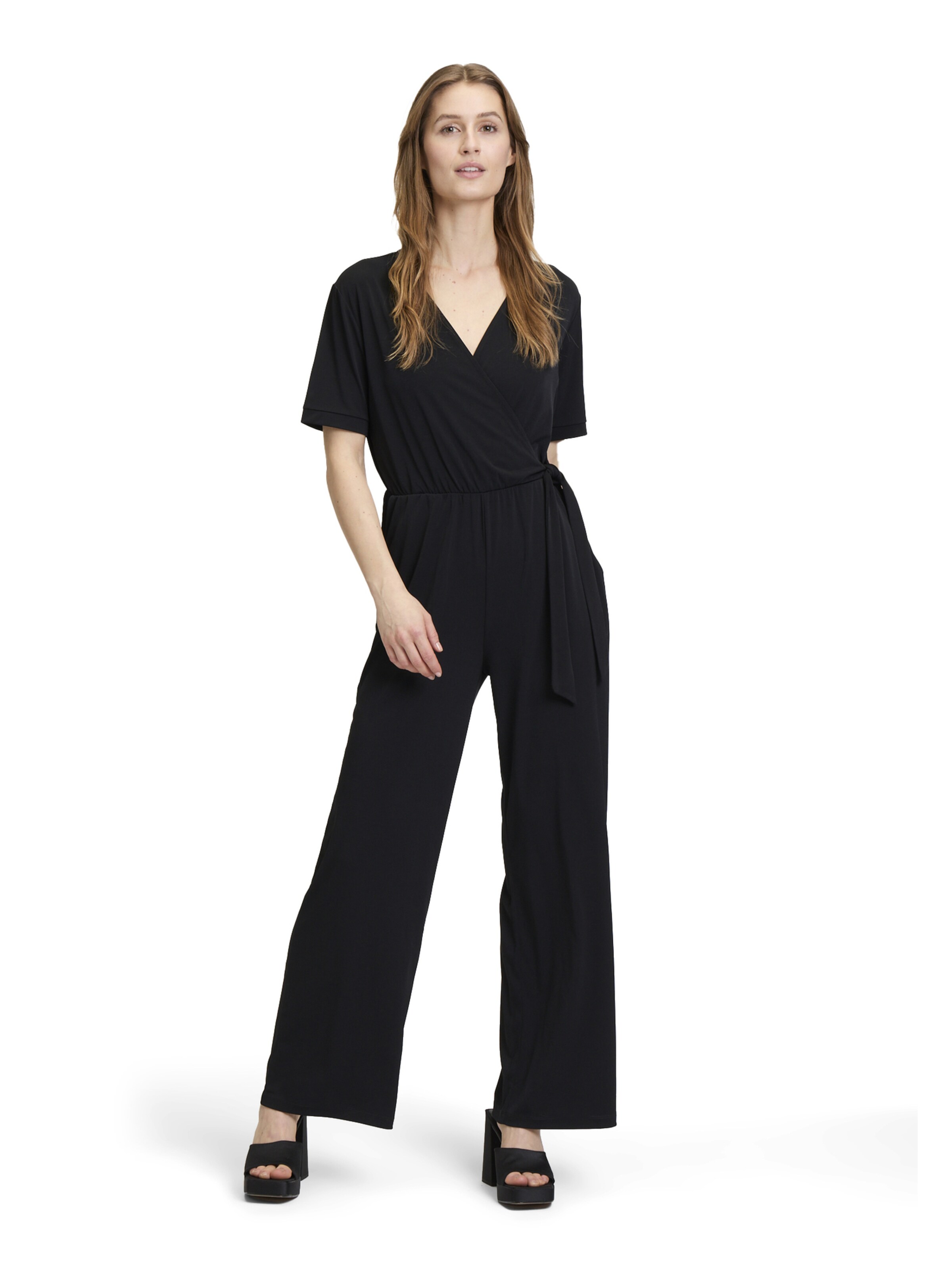Tuta jumpsuit di Cartoon in nero: frontale