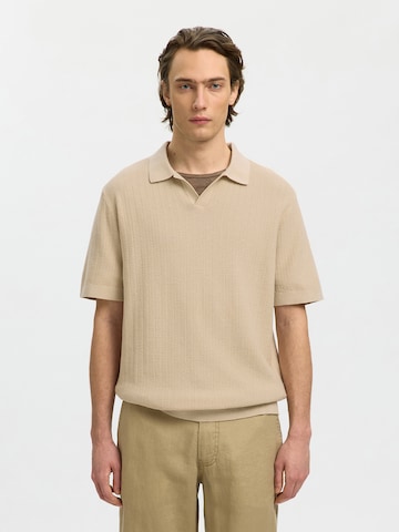 SELECTED Neulepaita 'SLHMattis' värissä beige: etupuoli