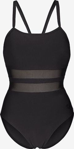 ARENA Bustier Uimapuku 'MESH EQUALS' värissä musta: etupuoli