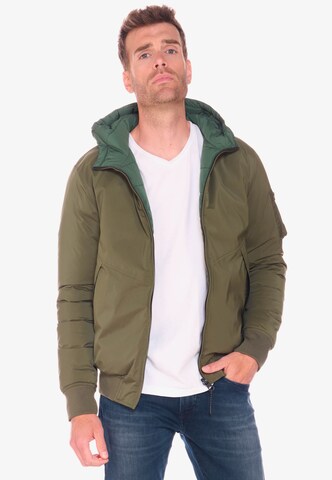 Le Temps Des Cerises Between-season jacket 'Beltag' in Green: front