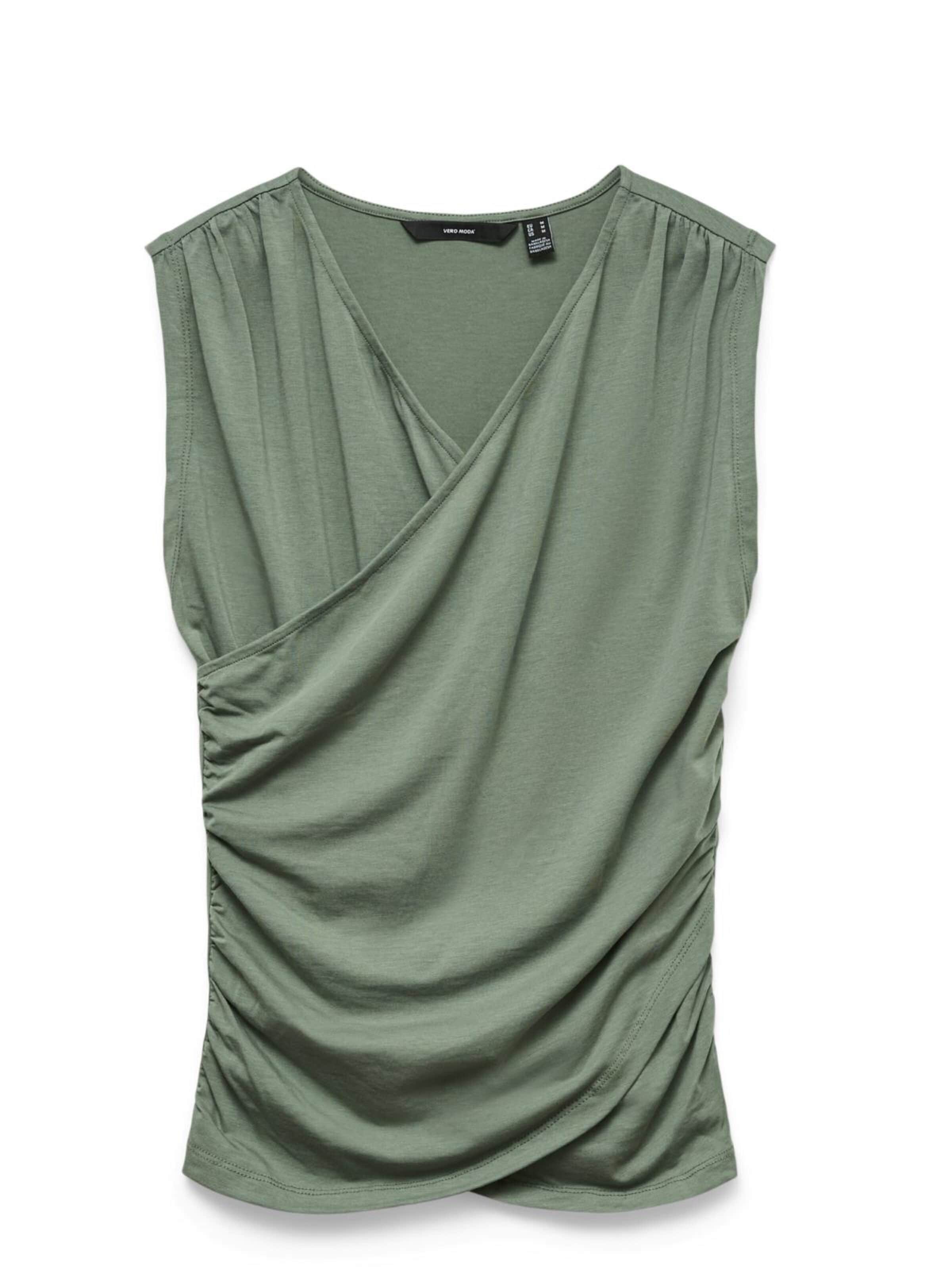 VERO MODA Blouse in Groen: voorkant