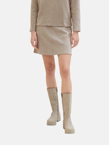 TOM TAILOR Skirt in Beige: front