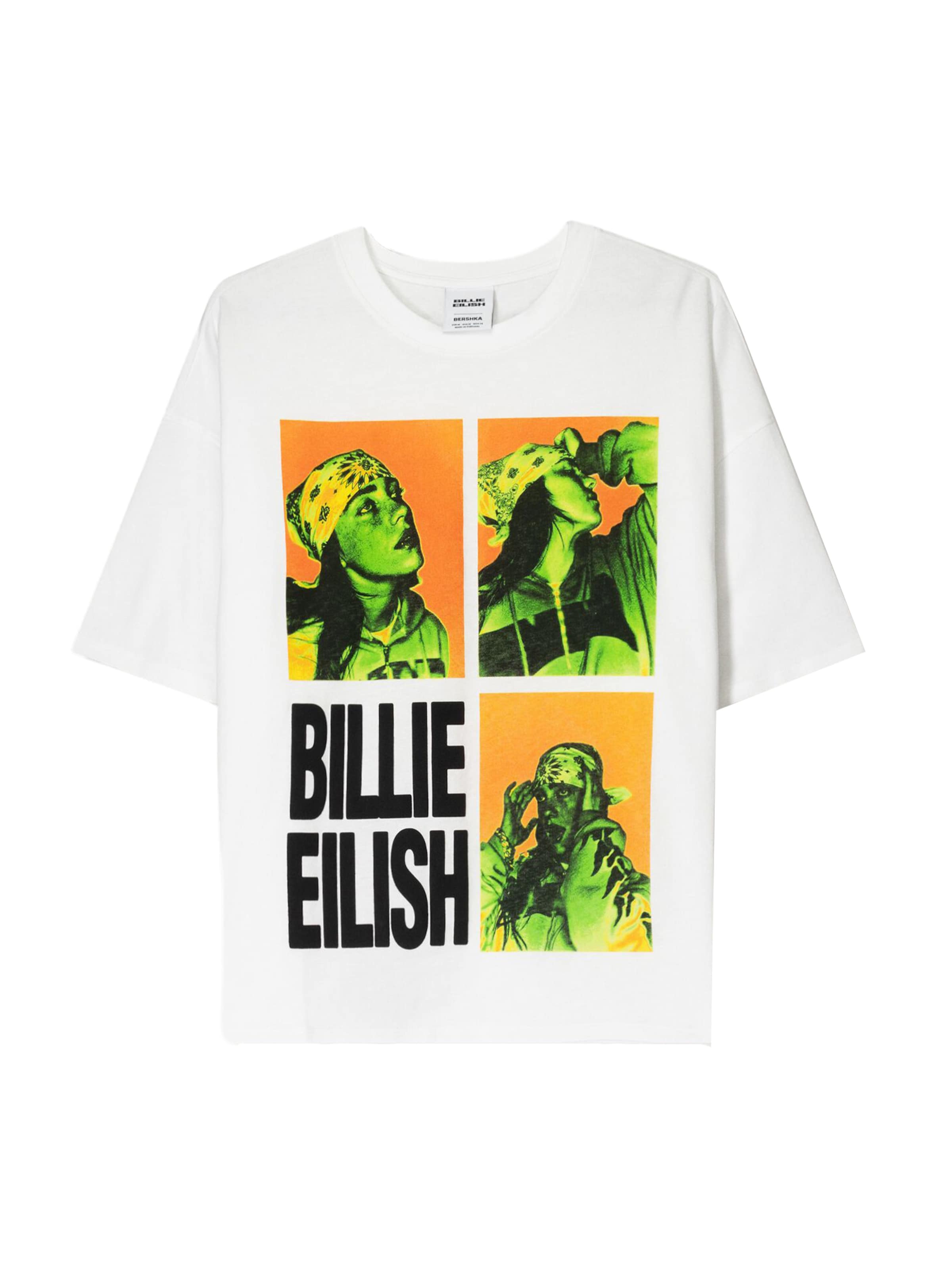Billie Eilish × bershka コラボTシャツ Short sleeve Billie Eilish print T-shirt - T-shirts and Tops