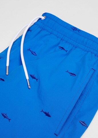 MANGO MAN Badehose 'Pez' in Blau