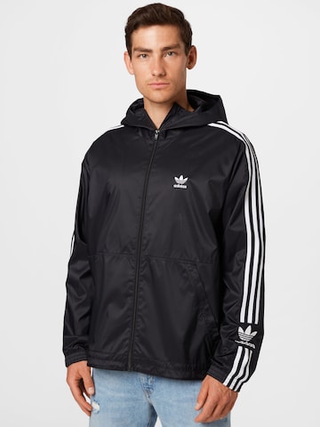 ADIDAS ORIGINALS Between-season jacket 'Adicolor Classics Lock Up' in Black: front