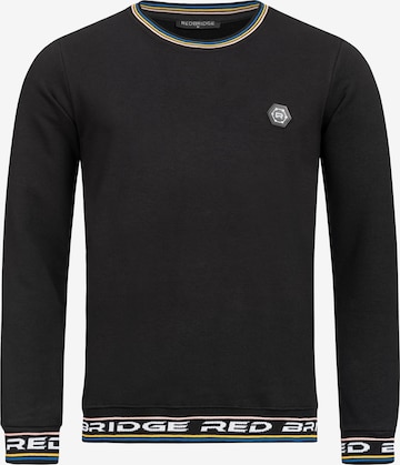 Redbridge Pullover 'Ontario' mit Brandlogo am Bundabschluss in Schwarz: predná strana