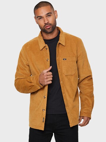 Threadbare Comfort fit Overhemd 'Mercer' in Bruin: voorkant