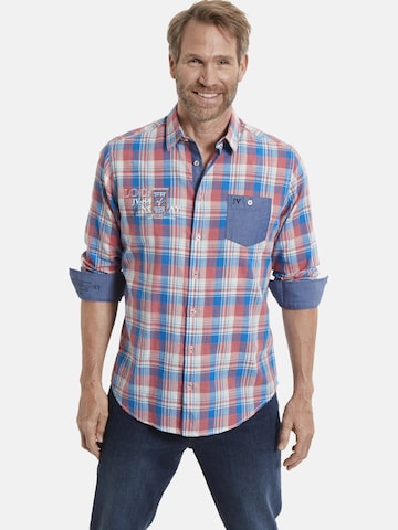 Jan Vanderstorm Comfort fit Button Up Shirt 'Berse' in Blue: front