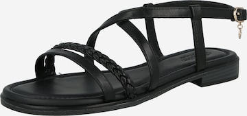s.Oliver Strap sandal in Black: front