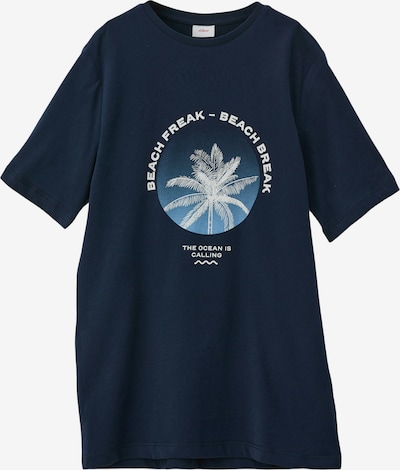 s.Oliver Junior Shirt in blau / navy / weiß, Produktansicht