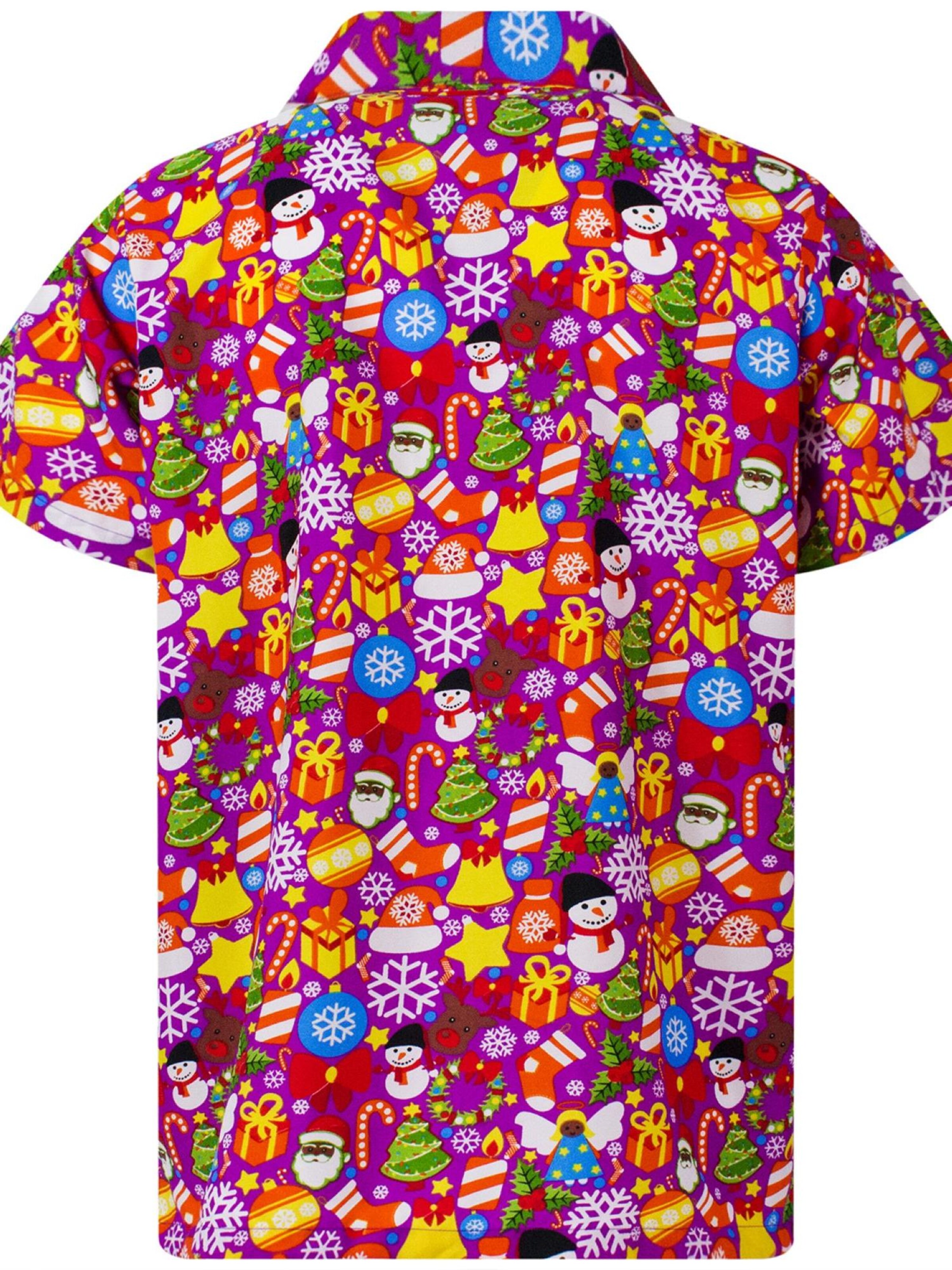 King Kameha Regular Fit Hemd 'Christmas Allover'‌‌‌‌‌‌‌‌‌‌ in Pink