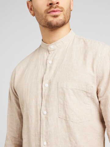 Lindbergh Slim fit Button Up Shirt in Brown