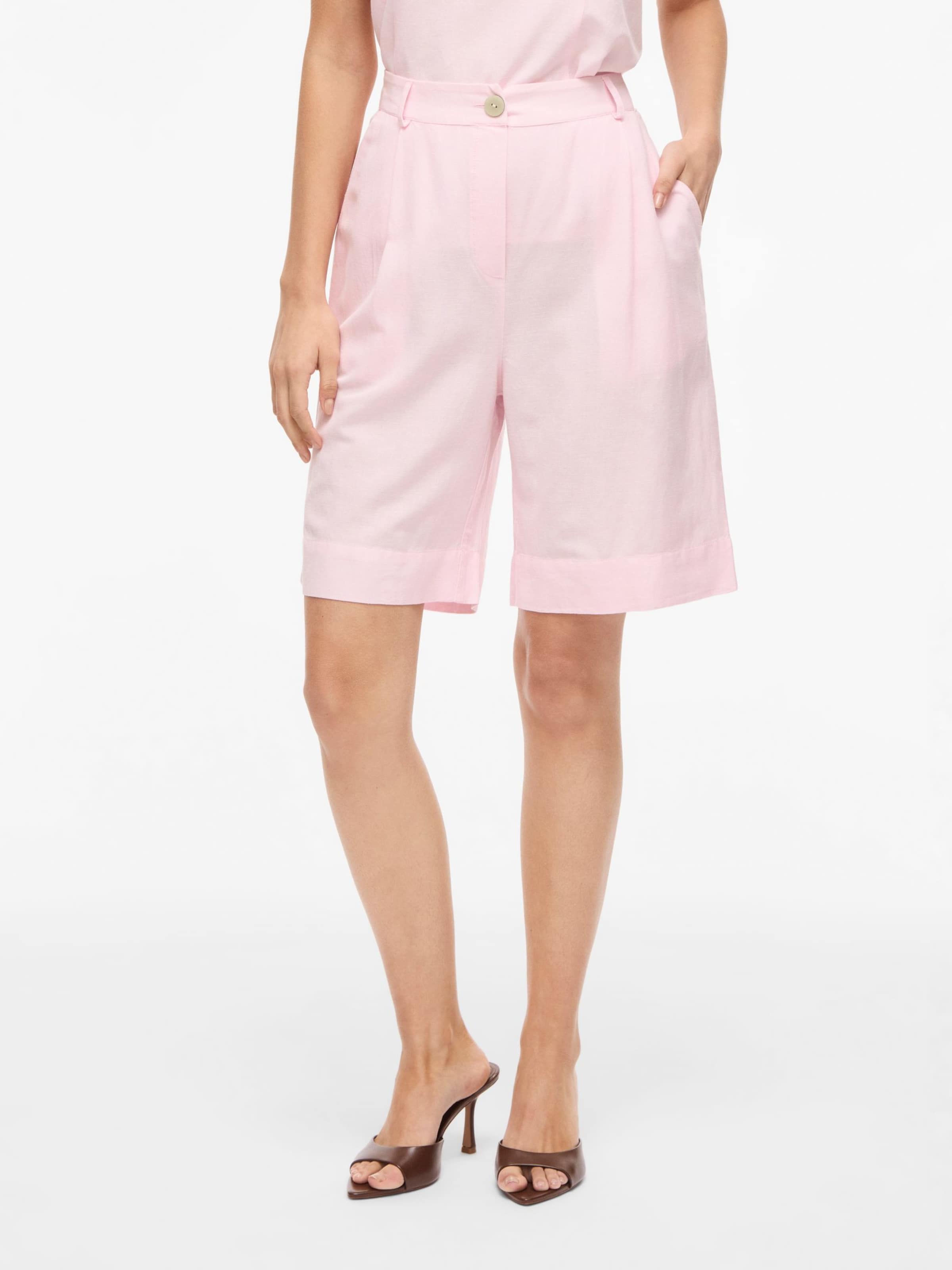 VILA Regular Broek 'VIPrisilla' in Roze