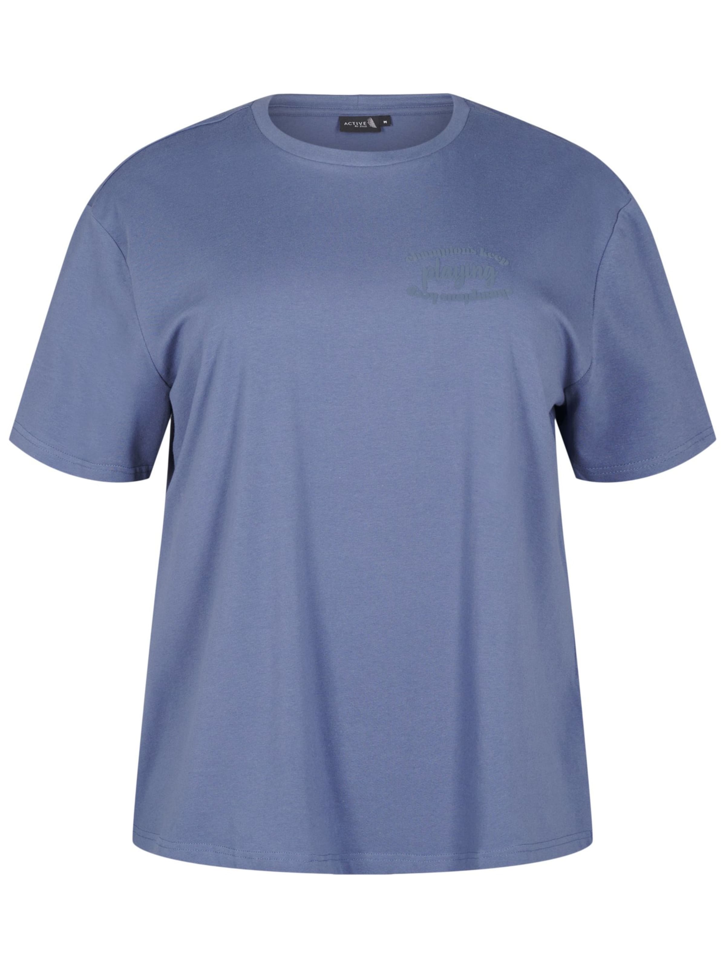 Active by Zizzi Functioneel shirt &#x27;ACENJA&#x27; in Blauw: voorkant