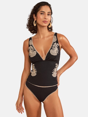 love & roses Kolmio Tankinitoppi värissä musta: etupuoli