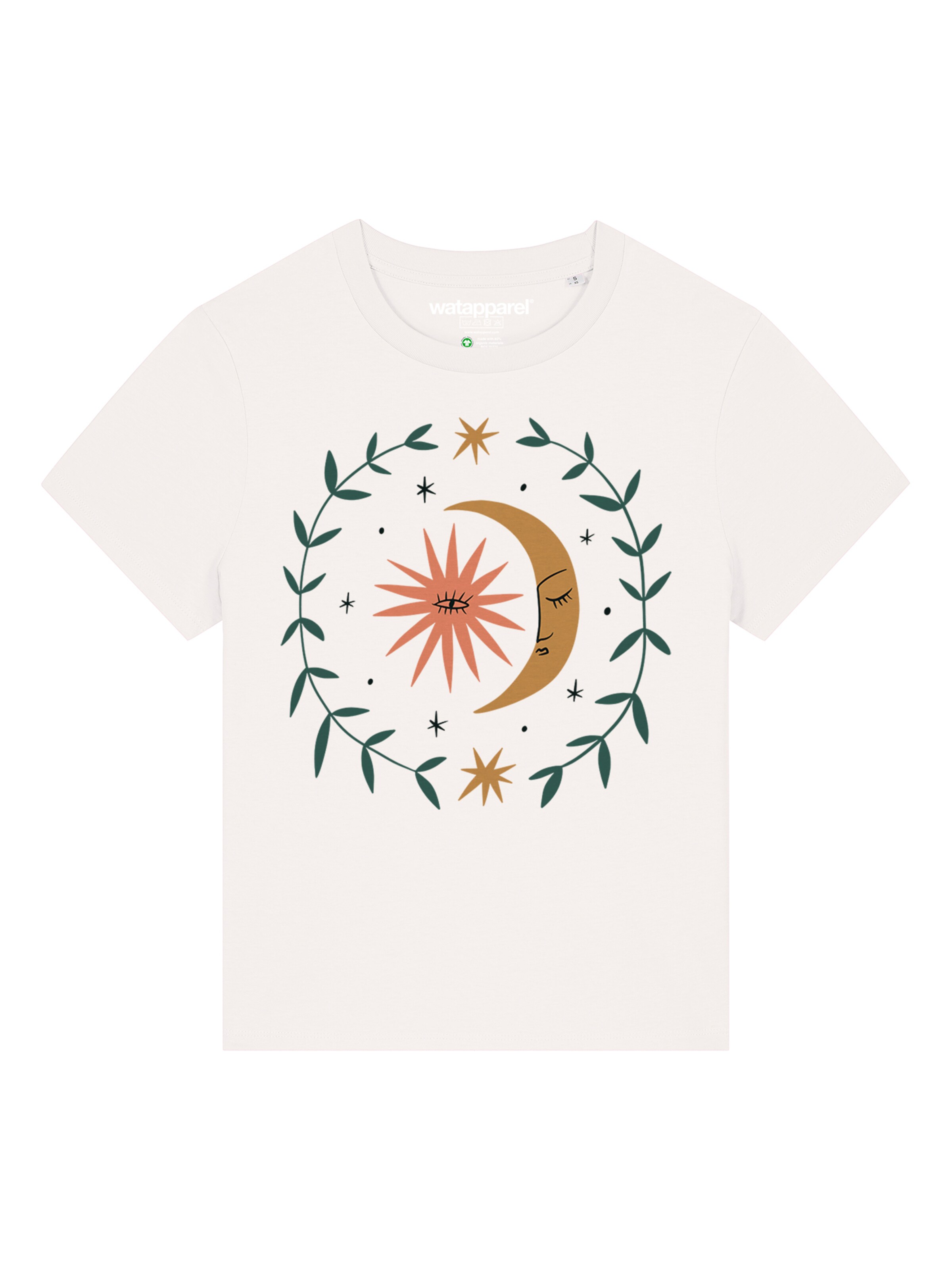 T-shirt 'Love And Flex' Watapparel en blanc : devant