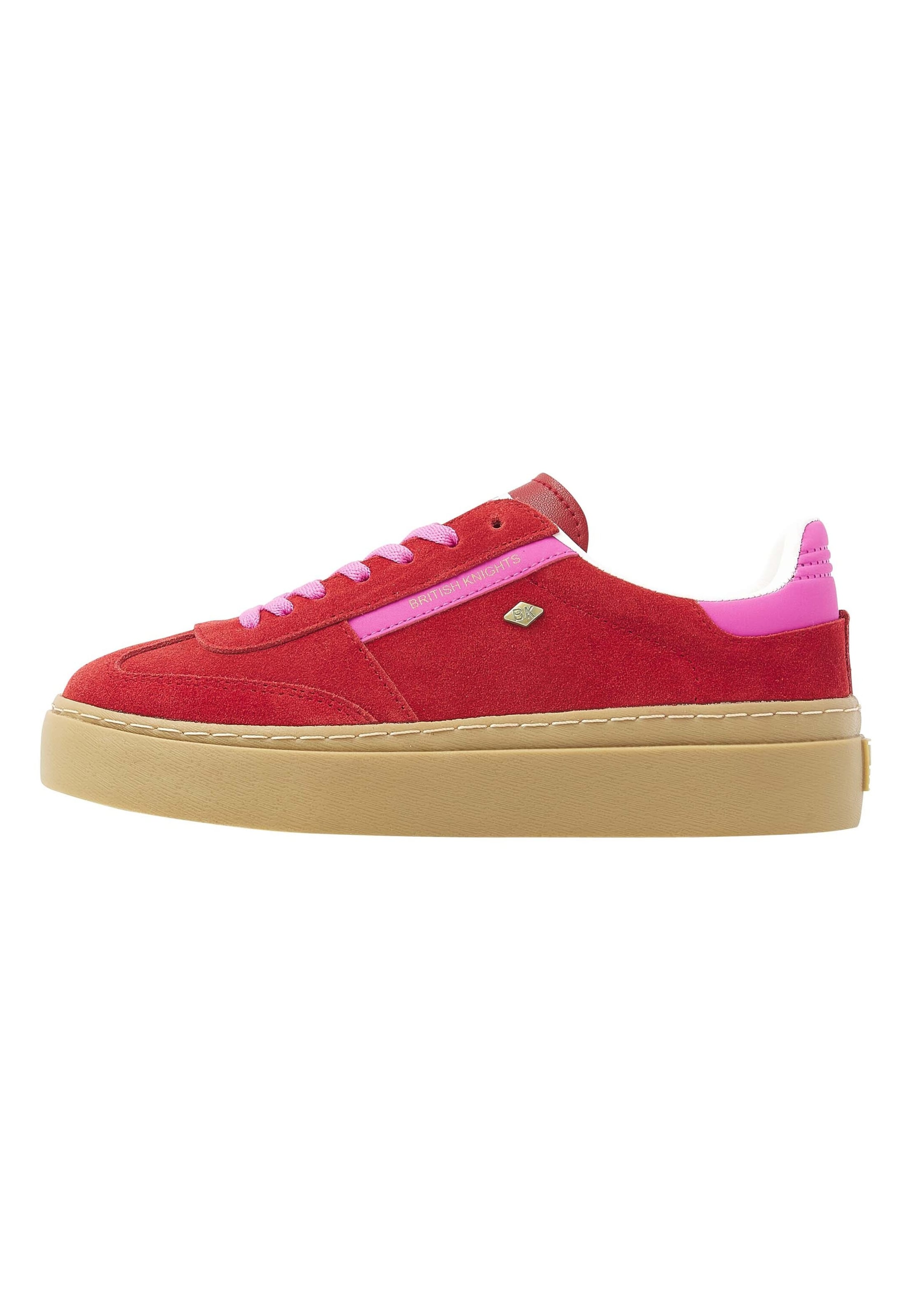 BRITISH KNIGHTS Platform trainers ' RE-ISSUE ' in Red: front