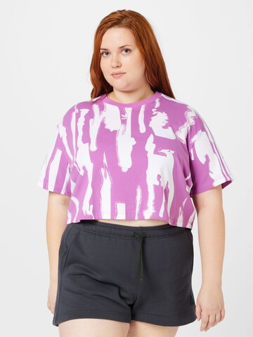 T-shirt 'Thebe Magugu Allover Print ' ADIDAS ORIGINALS en violet : devant