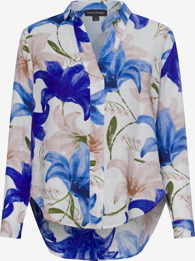 Franco Callegari Bluse in kobaltblau / dunkelgrün / puder / offwhite, Produktansicht