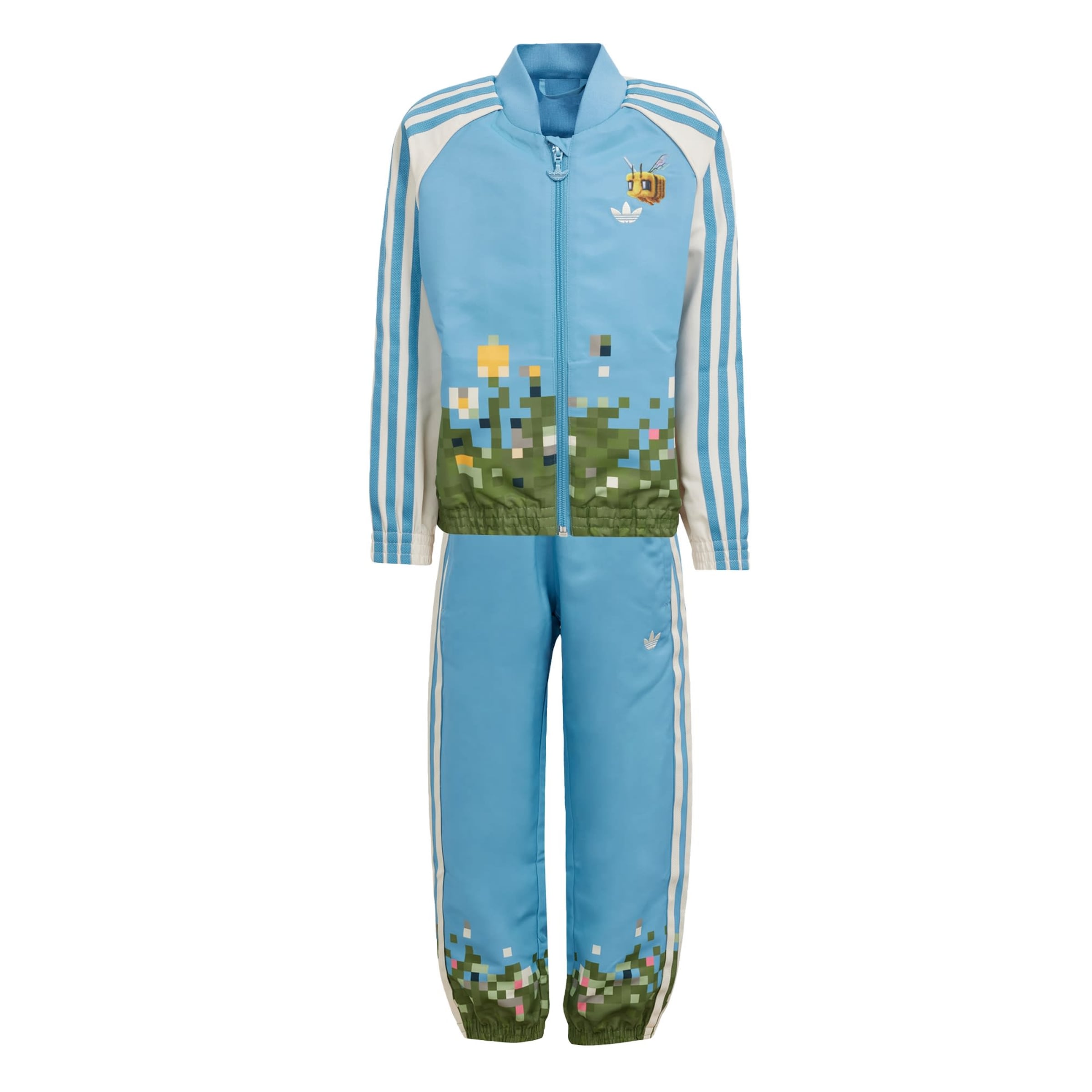 送料込*adidas×MINECRAFT*ピクセルトレフォイルフーディ ADIDAS ORIGINALS Sweatsuit 'x Minecraft' in Sky Blue | ABOUT YOU