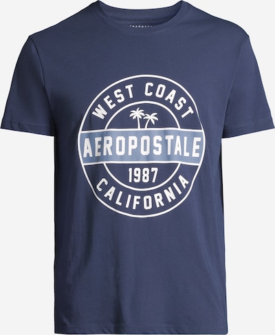 AÉROPOSTALE T-Shirt en marine / bleu clair / blanc, Vue avec produit