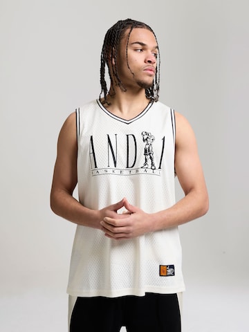 AND1 Футболка 'Player' в Бежевый: спереди