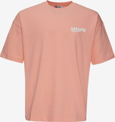 Multiply Apparel T-Shirt en abricot / saumon / blanc, Vue avec produit