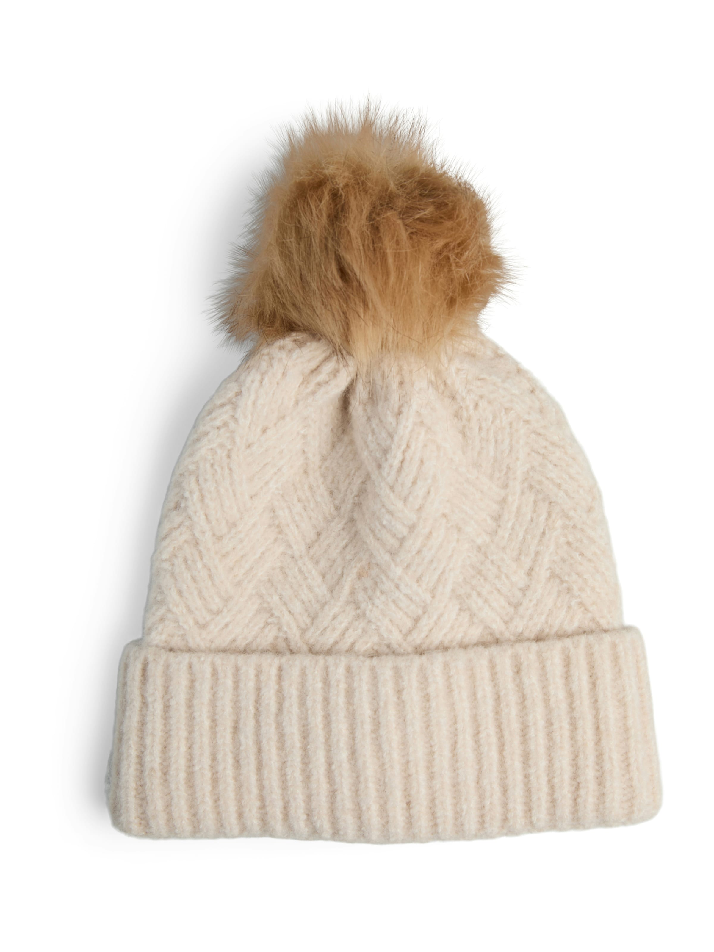 PIECES Čepice - hnědá / světle šedá, Produkt