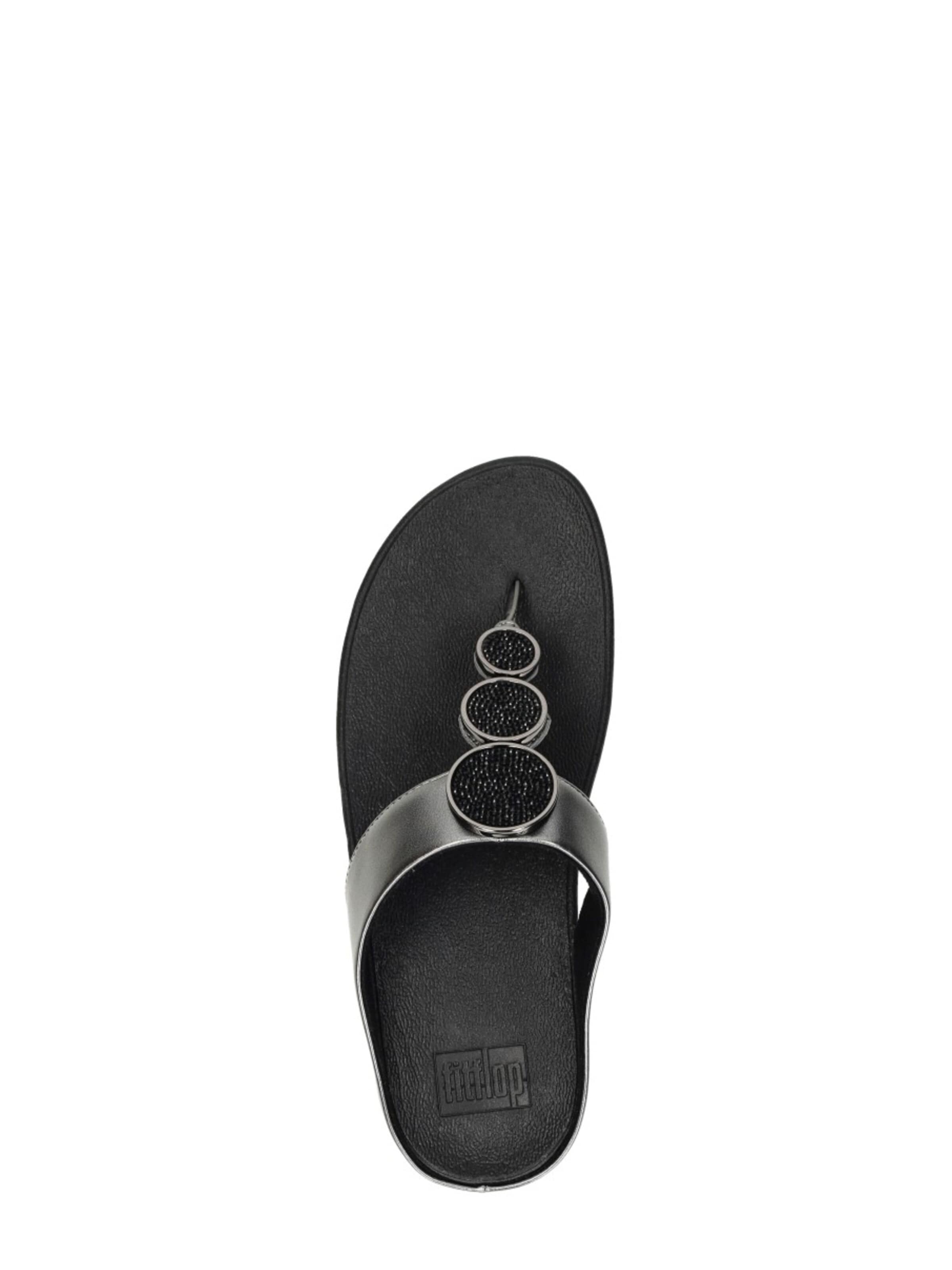 Séparateur d'orteils 'Halo Bead Circle Metallic Toe-Post' FitFlop en argent