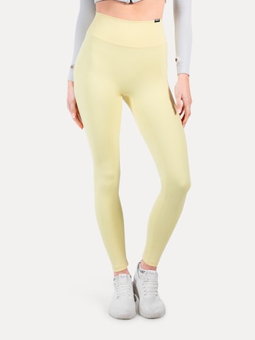 Skinny Leggings Smilodox en jaune : devant
