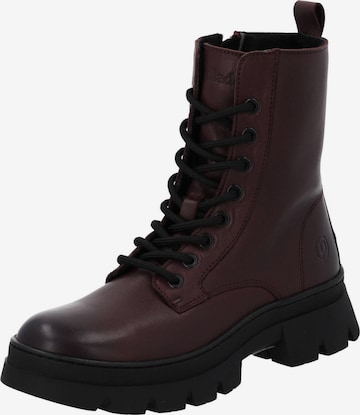 Bottines à lacets 'Lambug' Palado en rouge : devant