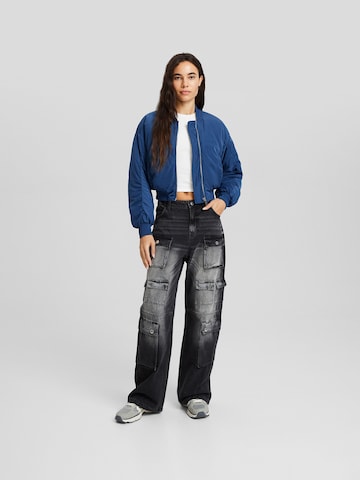 Bershka Between-Season Jacket in Blue