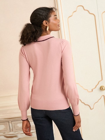 Pull-over love & roses en rose