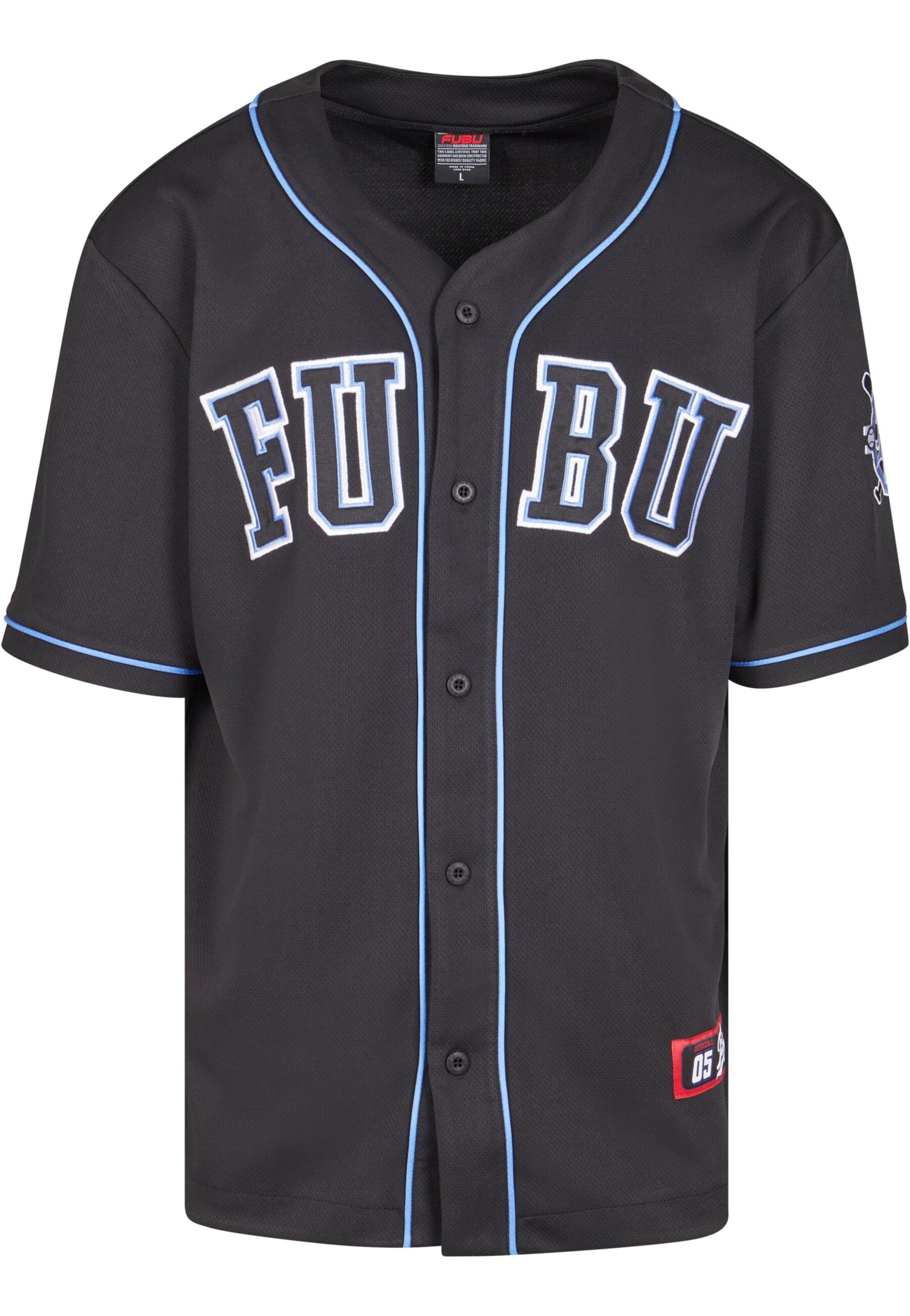 FUBU Regular fit Button Up Shirt in Black: front