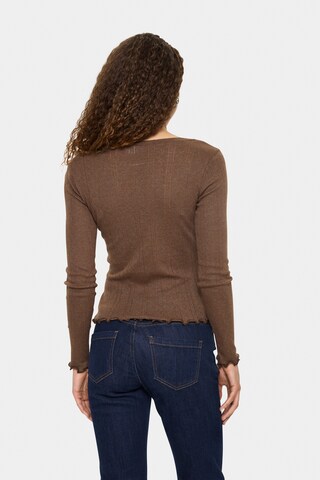 SAINT TROPEZ Strickjacke in Braun