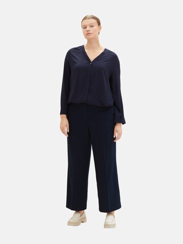 Tom Tailor Women + Bluse in Blau