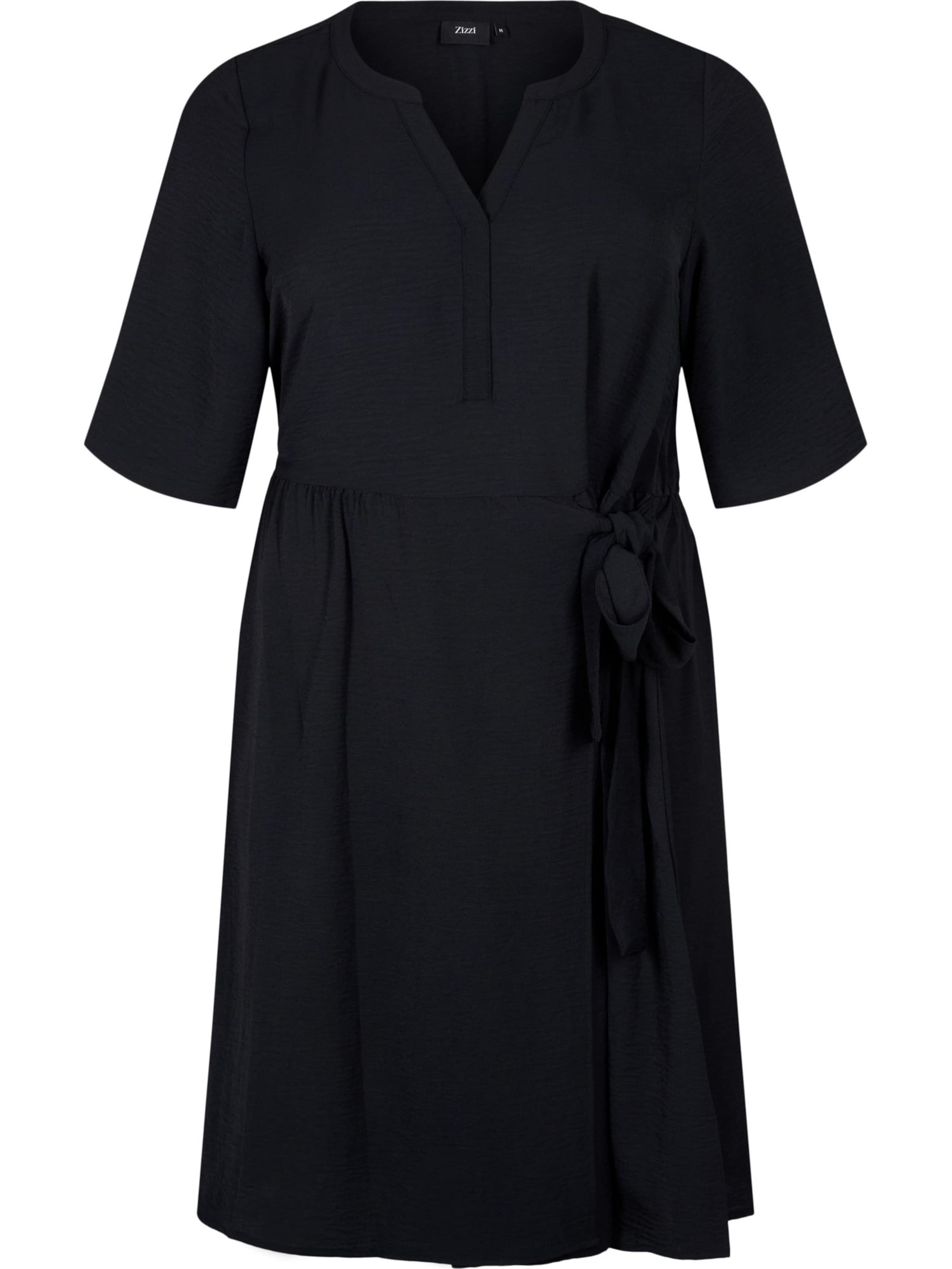 Zizzi Sukienka 'Fikka' w kolorze czarny: przód