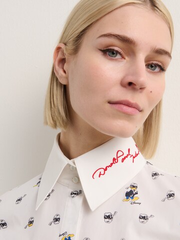 Karl Lagerfeld Bluse 'Disney x Karl Lagerfeld' in Weiß
