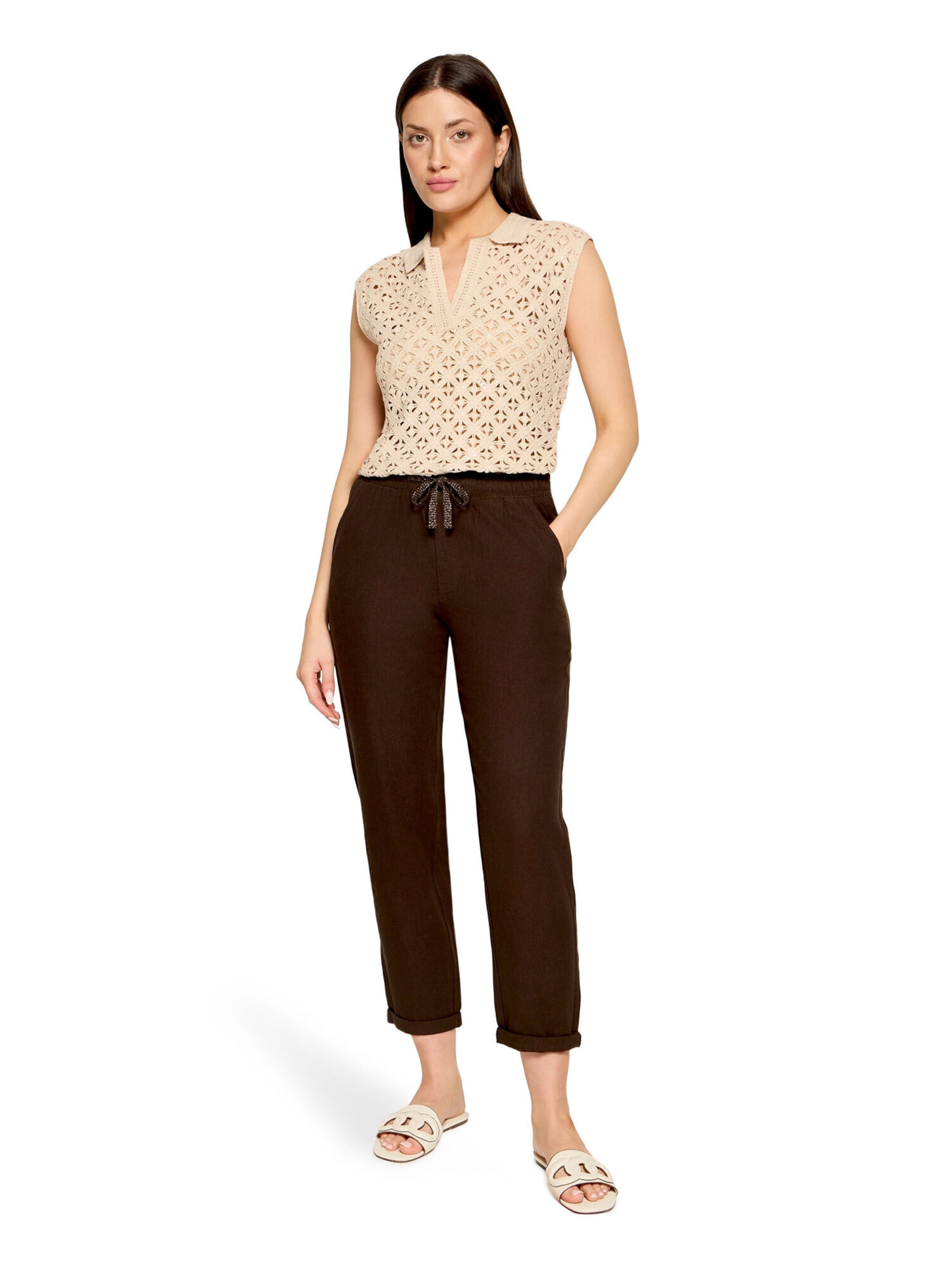 Cartoon Loosefit Hose in Braun