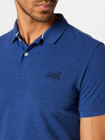 Superdry Shirt 'CLASSIC PIQUE' in Blauw