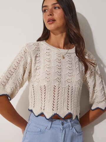 Happiness İstanbul Pullover i beige: forside